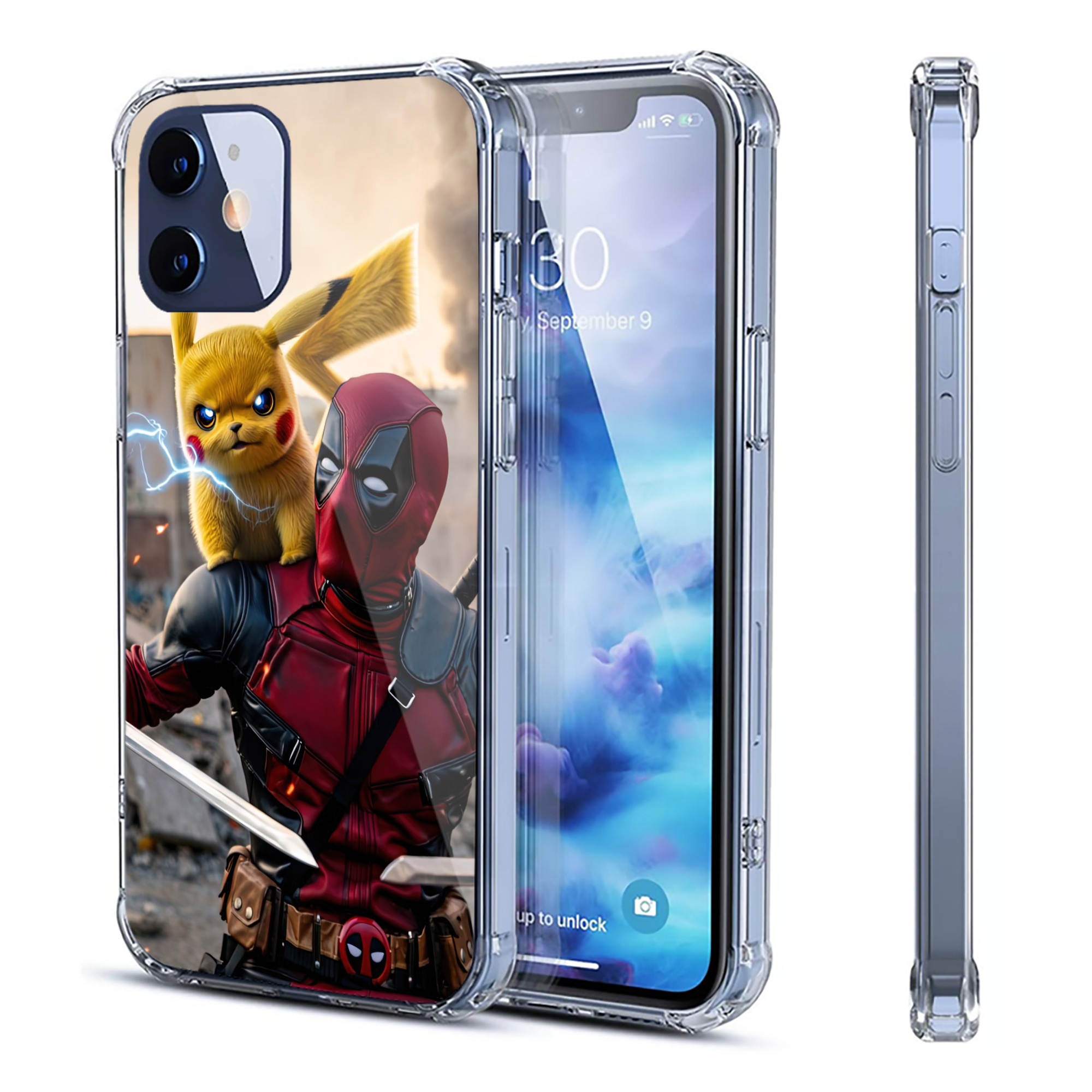 （画像用） Deadpool デッドプール 【iPhone 12シリーズ対応】透明スマホケース（クリアソフトケース）